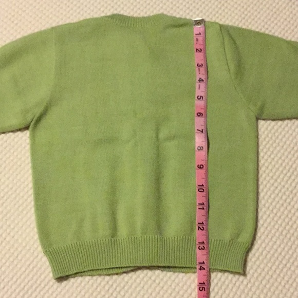 Pale green toddler cardigan sweater - Picture 5 of 8